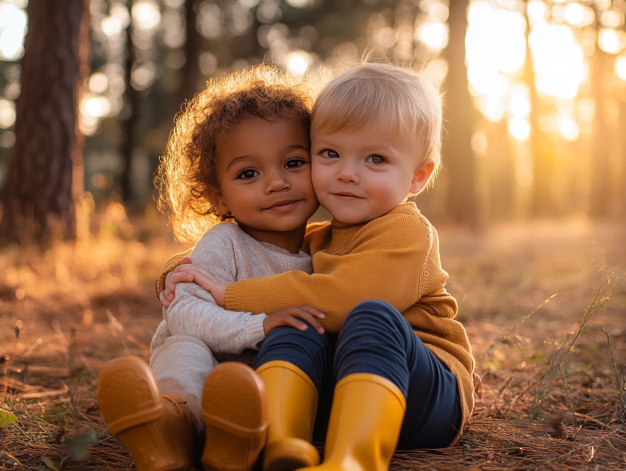 family club toddler friends cuddle